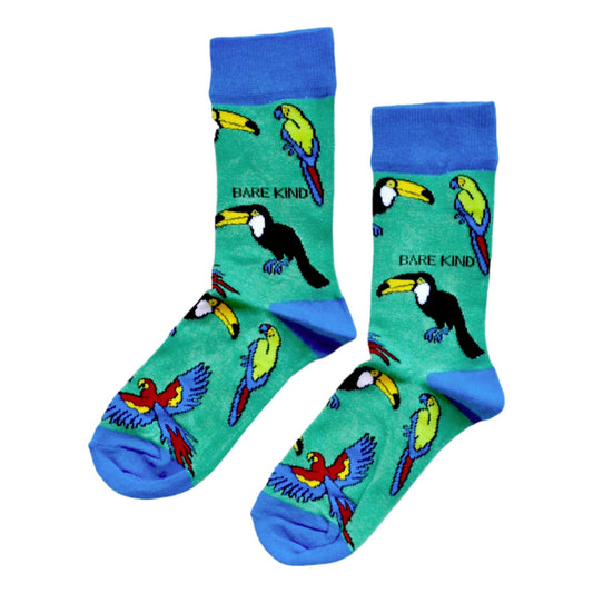 Save The Toucans Green Womens Novelty Ankle Socks Adult One Size image 0