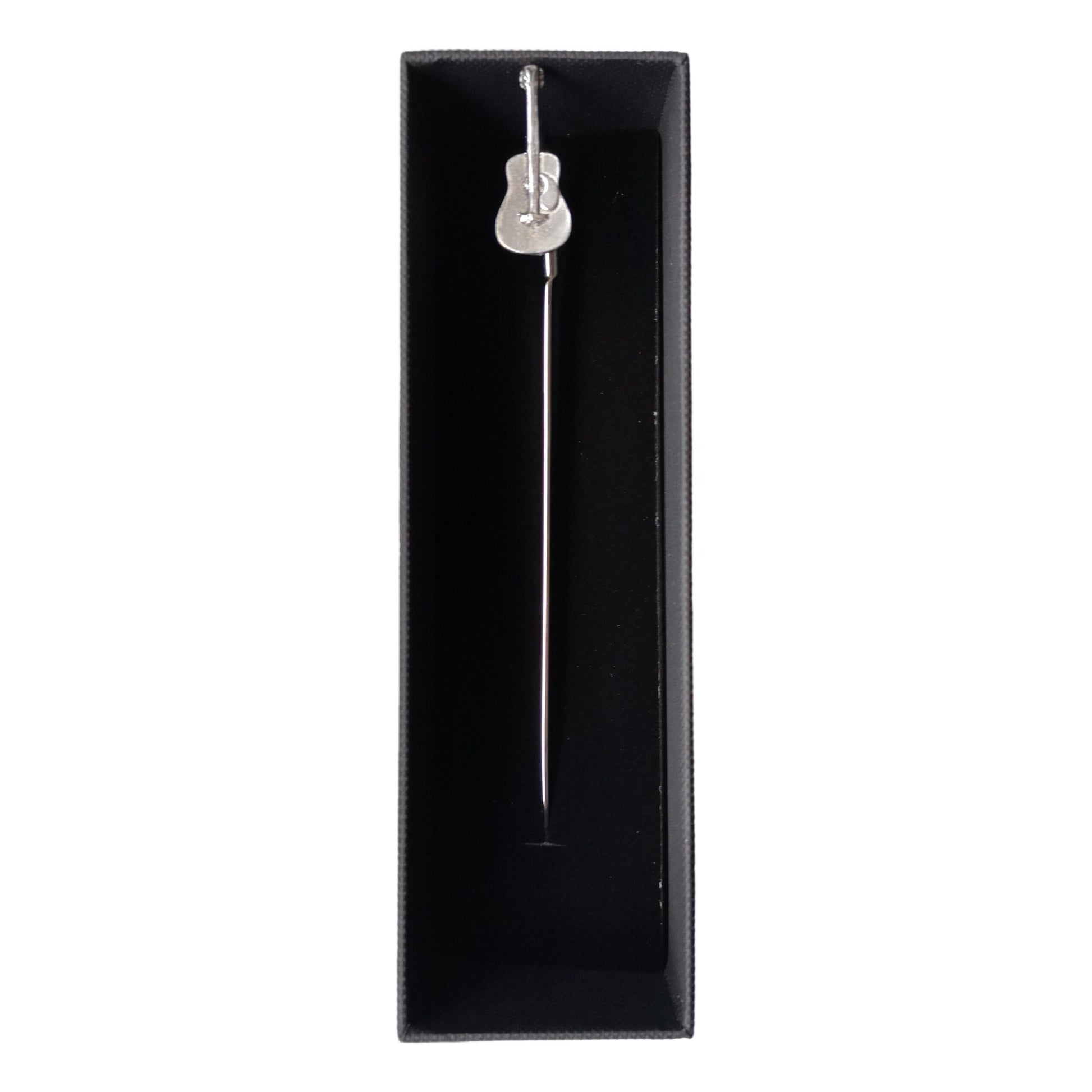 Acoustic Guitar pewter metal flattened stem bookmark image 0