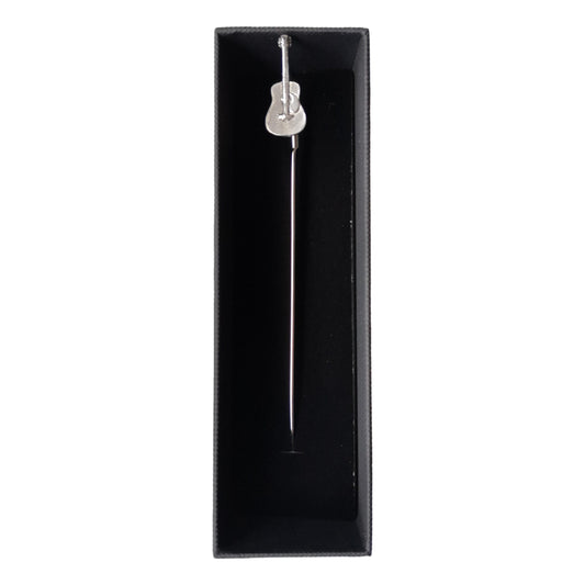 Acoustic Guitar pewter metal flattened stem bookmark image 0