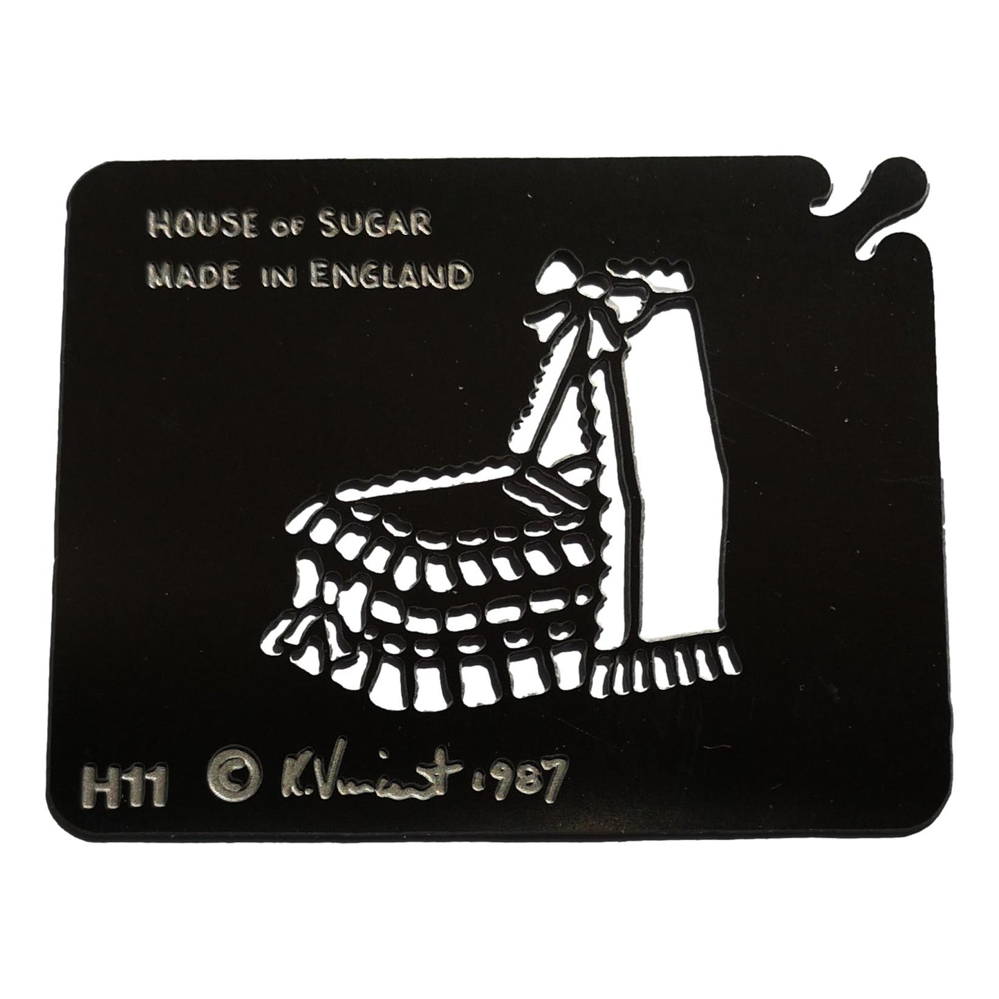 Stainless steel H11 Cradle cake decorating / card making stencil image 0
