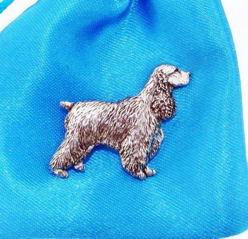 Cocker Spaniel Dog polished pewter metal lapel pin badge image 3