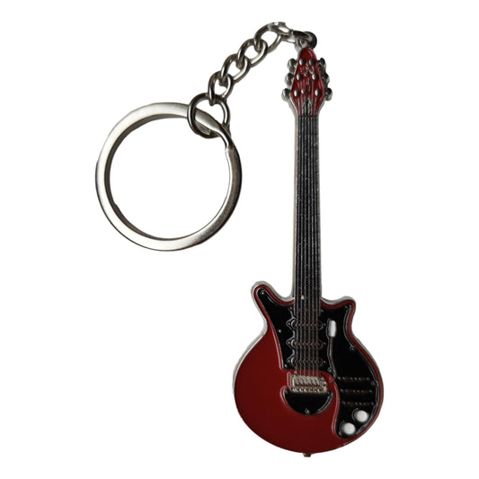 Brian May (Queen) Replica Red Special Electric Guitar polished silver-plated keyring image 0