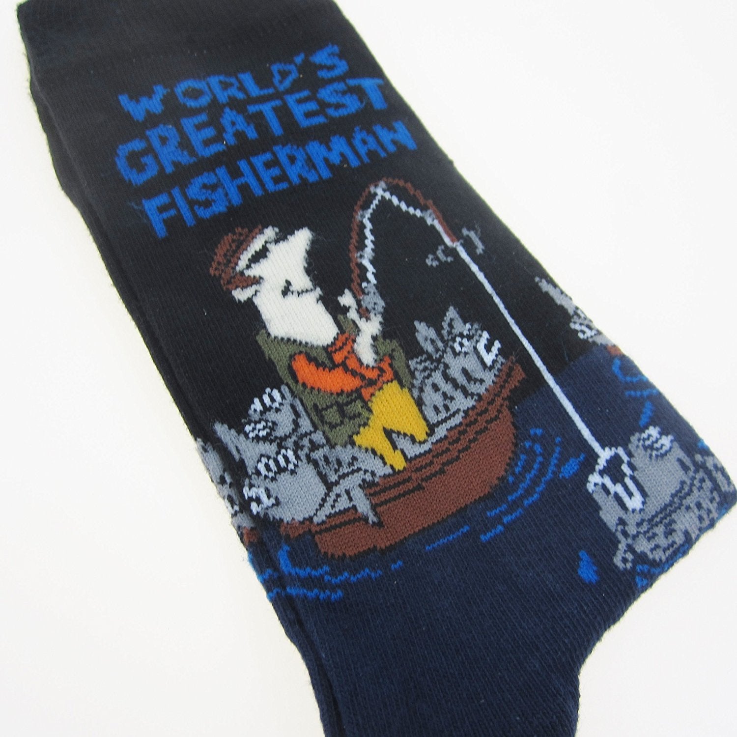 World's Greatest Fisherman Unisex Novelty Ankle Socks Adult Size 6-11 image 1
