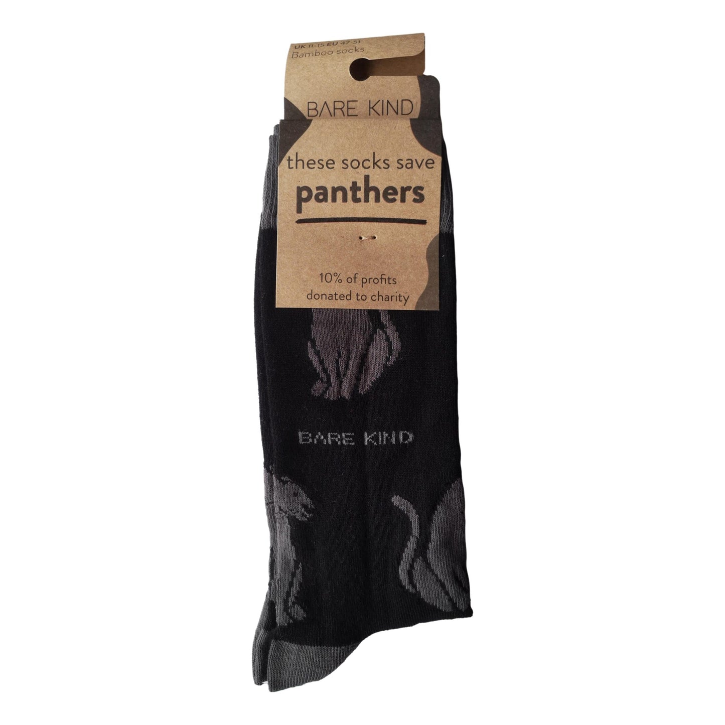 Save The Panthers Black Unisex Novelty Ankle Socks Adult UK Size 11-15 image 1