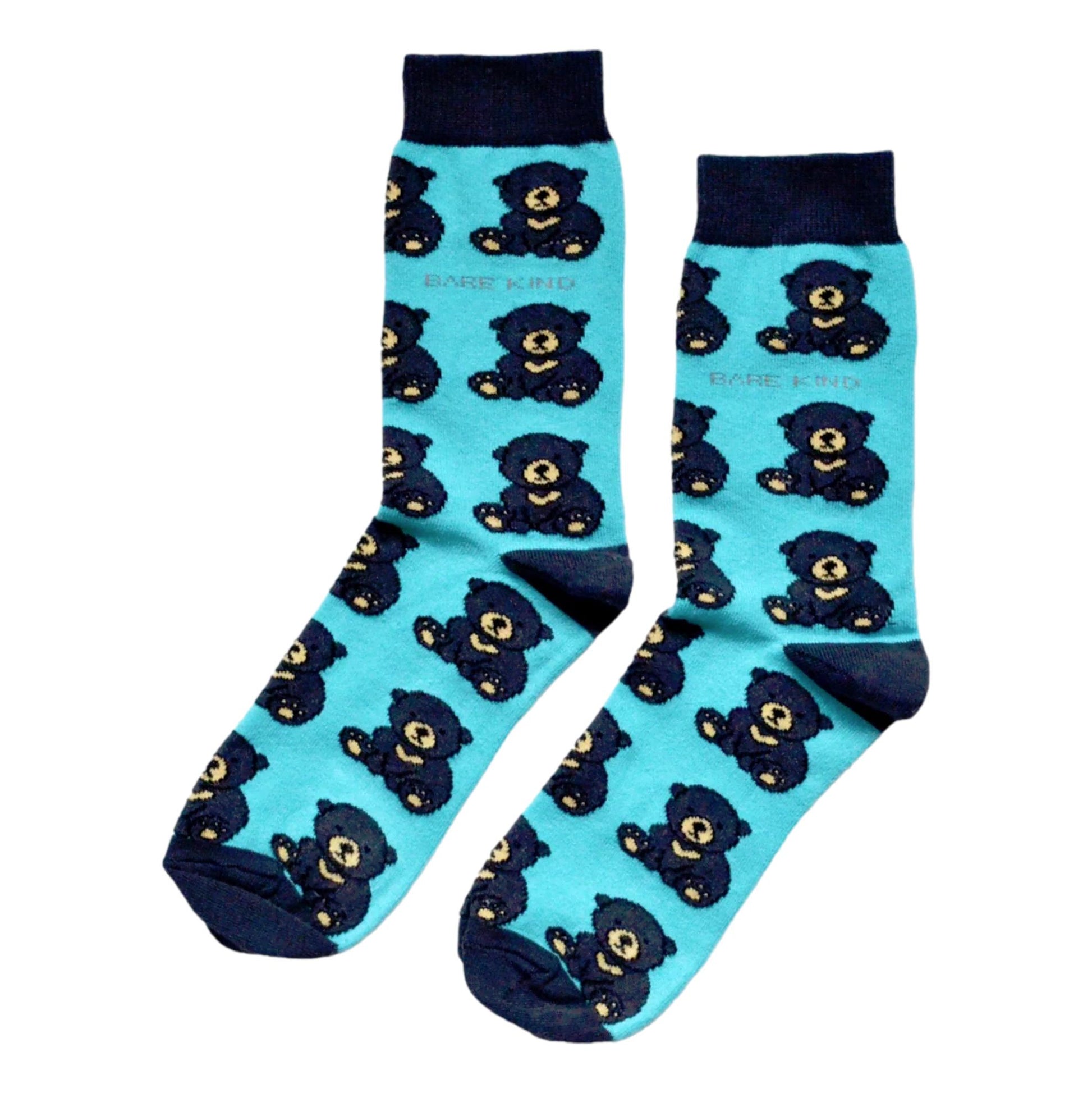 Save The Sun Bears Blue Unisex Novelty Ankle Socks Adult UK Size 7-11 image 0