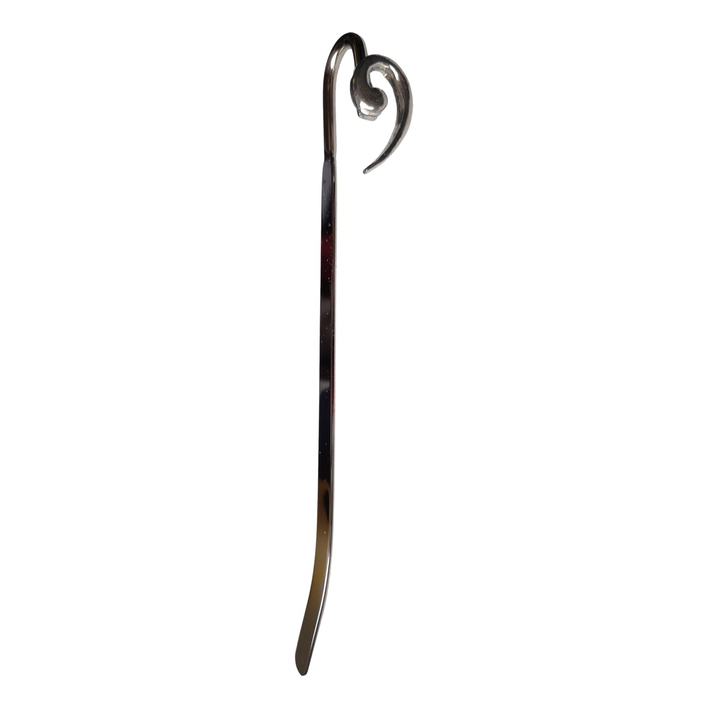 Bass Clef pewter metal flattened stem bookmark image 0