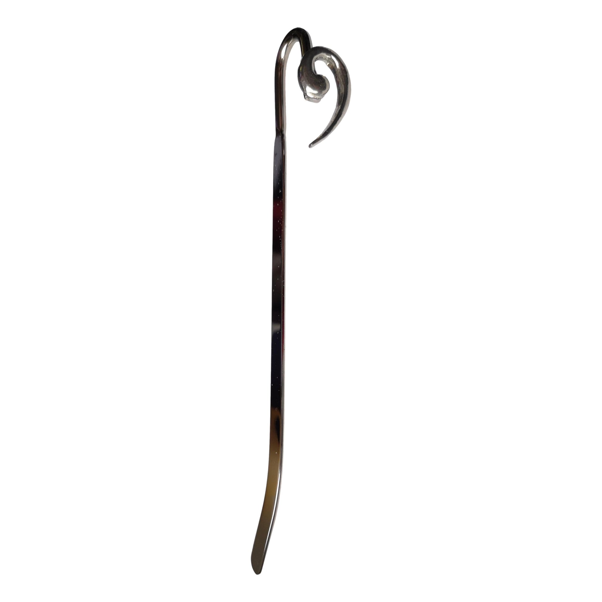 Bass Clef pewter metal flattened stem bookmark image 0