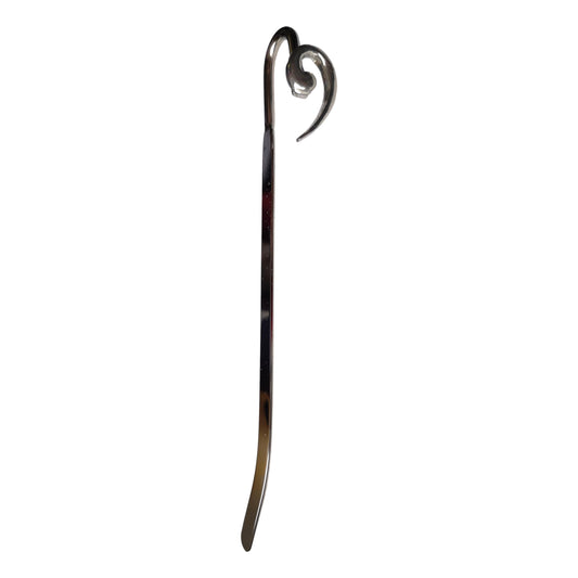 Bass Clef pewter metal flattened stem bookmark image 0