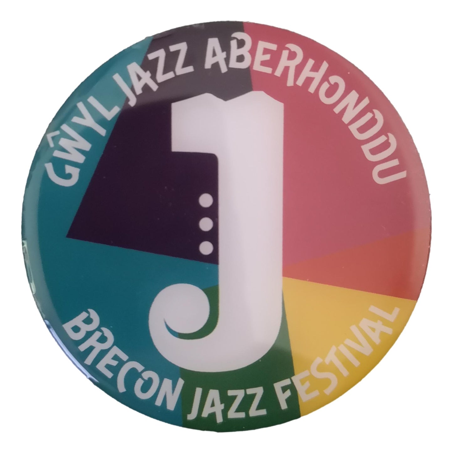 Brecon Jazz Festival Circular Metal Pin Badge image 0