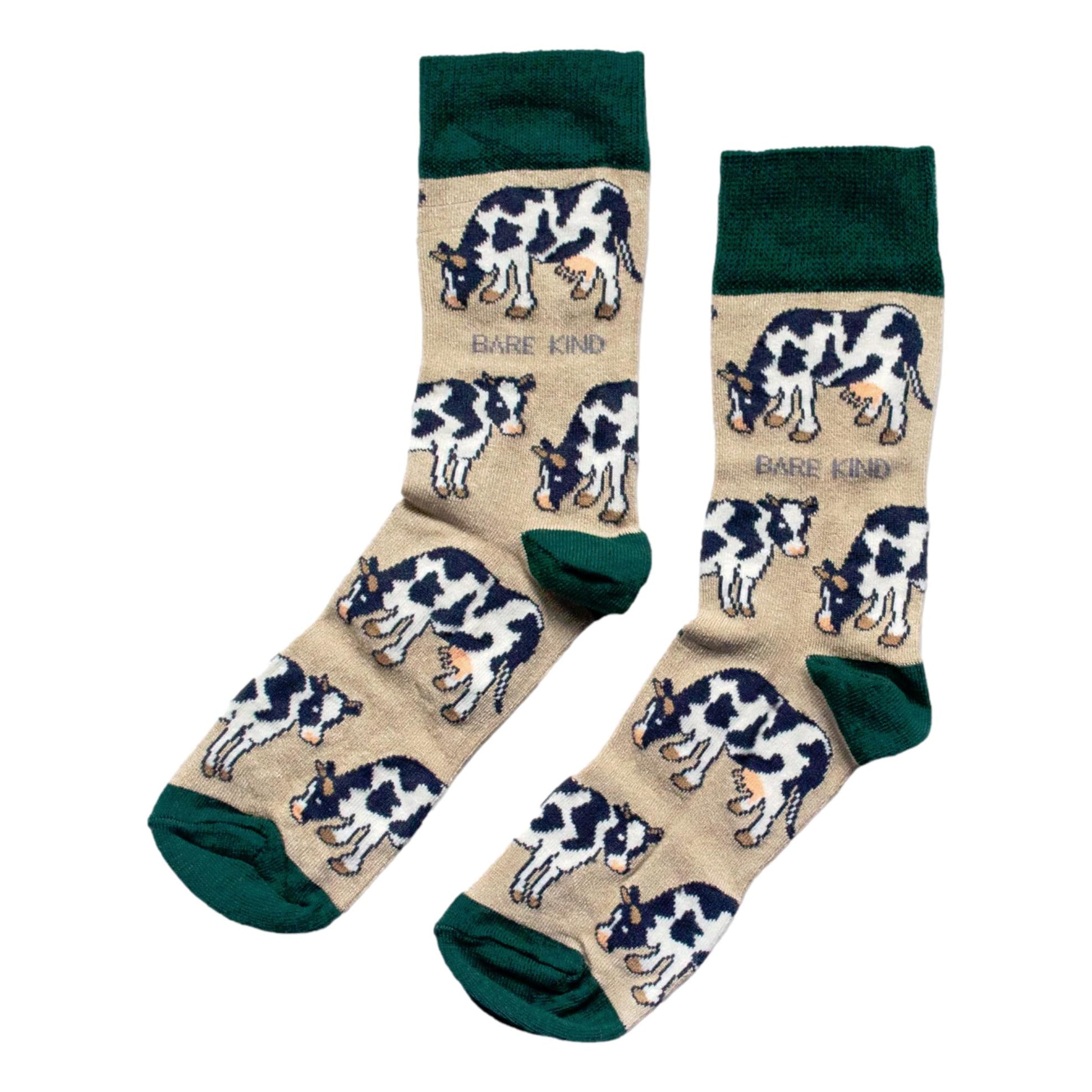 Save The Cows Beige Womens Novelty Ankle Socks Adult One Size image 0