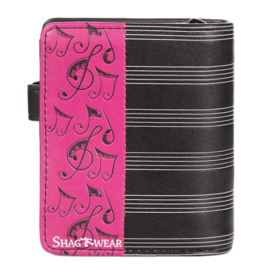 Pink Treble Clef on Music Leatherette Young Ladies Zipper Small Purse image 4
