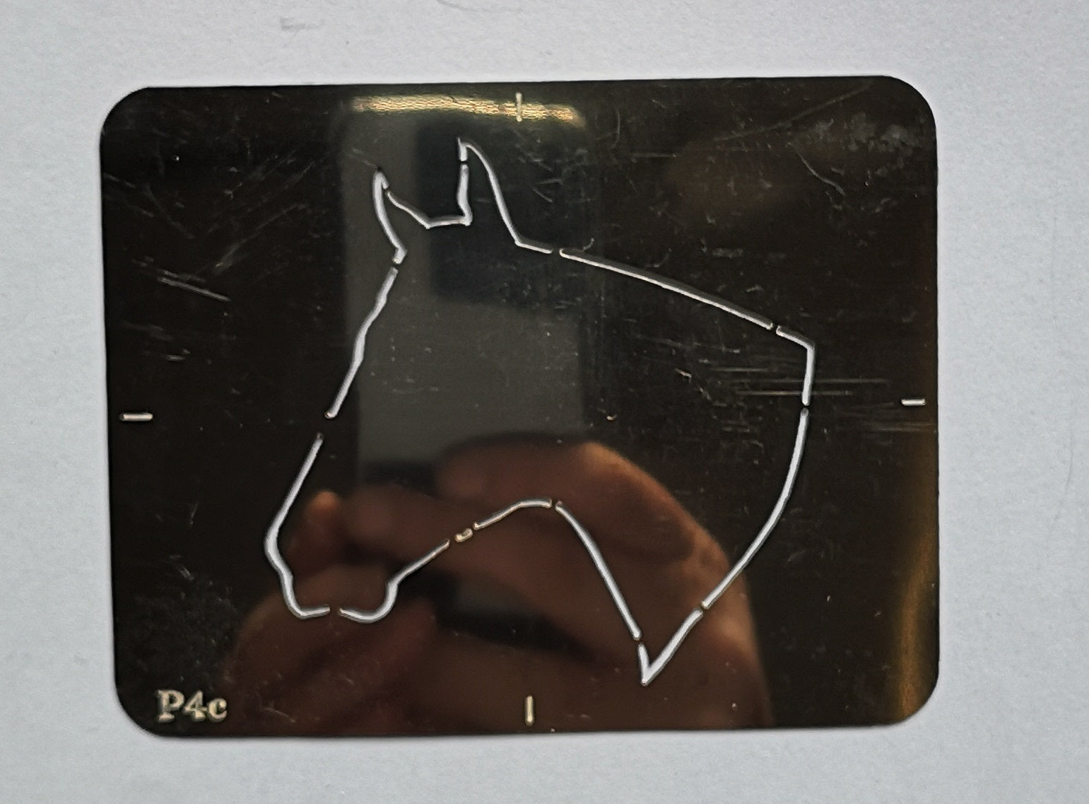 Stainless steel P4c Horse Head silhouette cake decorating / card making stencil image 2