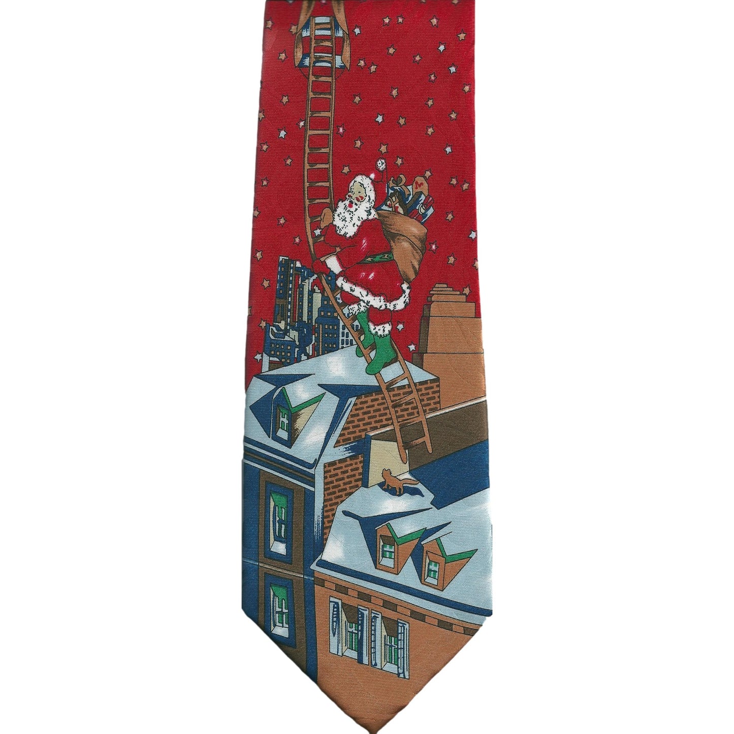 Father Christmas Santa Balloon Roof Sleeved 100% Polyester Classic Tie image 0