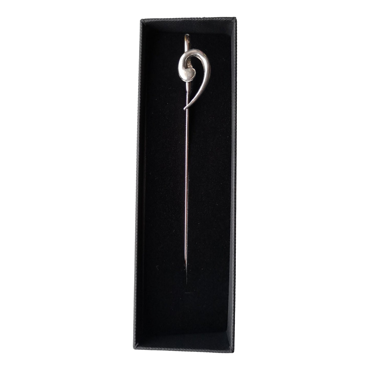 Bass Clef pewter metal flattened stem bookmark image 1