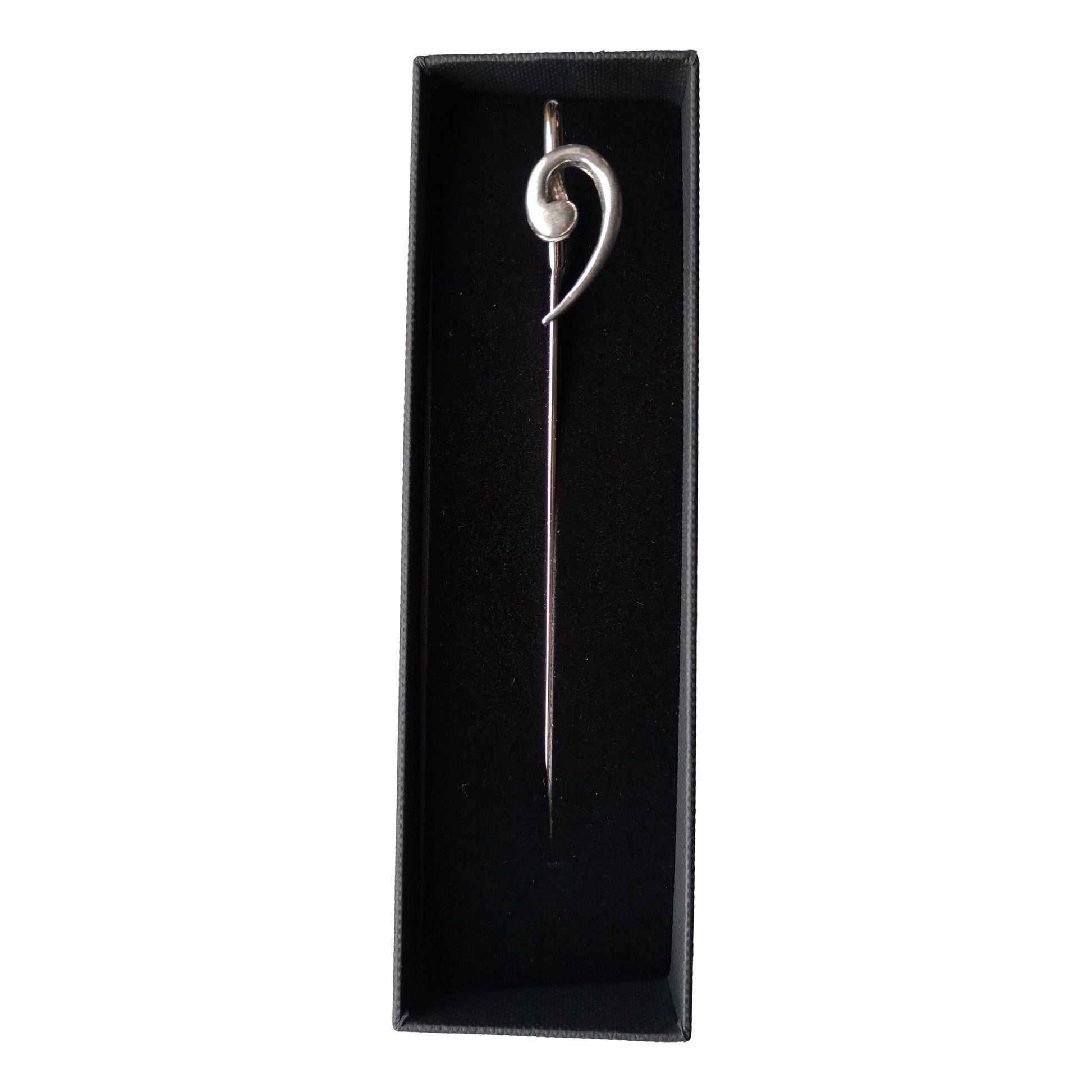 Bass Clef pewter metal flattened stem bookmark image 1