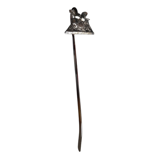 Drum Kit pewter metal flattened stem bookmark image 0