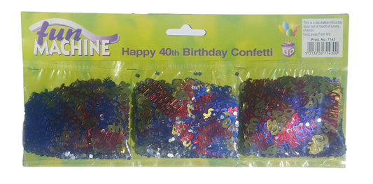 Happy 40th Birthday Confetti blister pack image 0