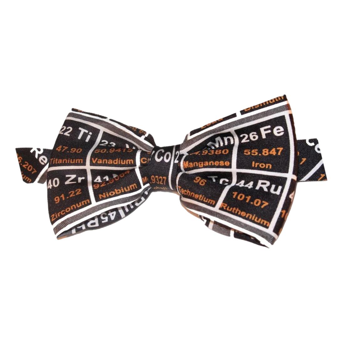 Black Periodic Table Fancy Polyester Bow Tie image 0