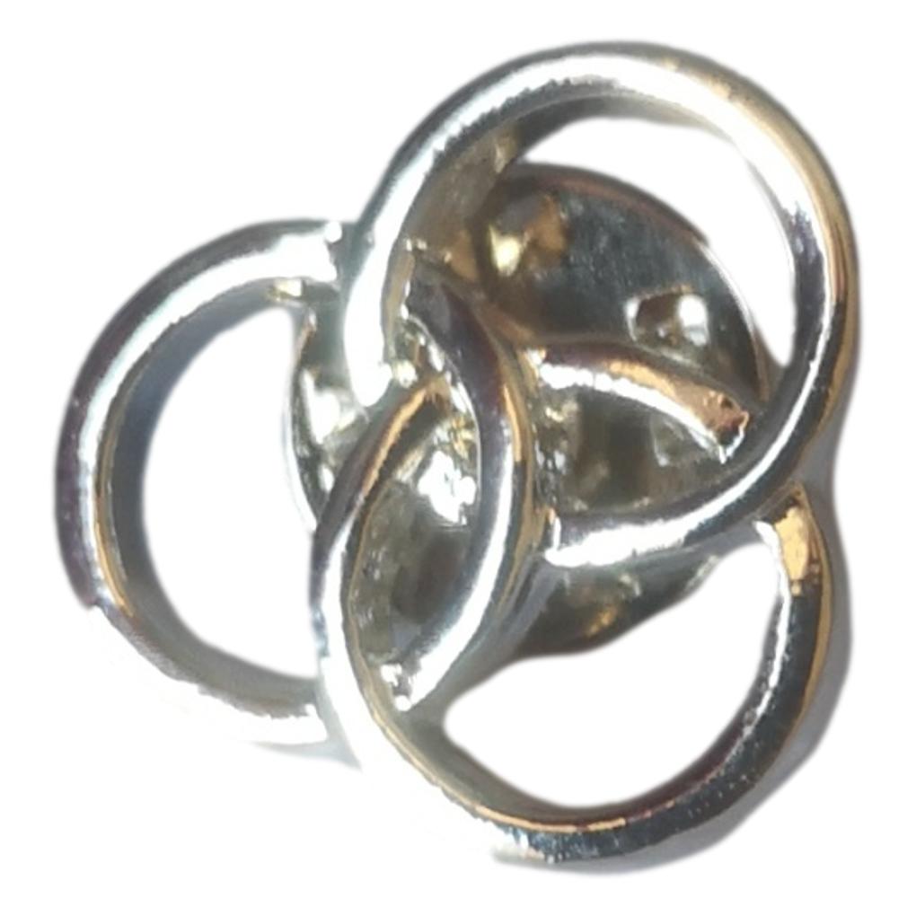 Polished John Bonham Three Circles silver metal pin badge image 0