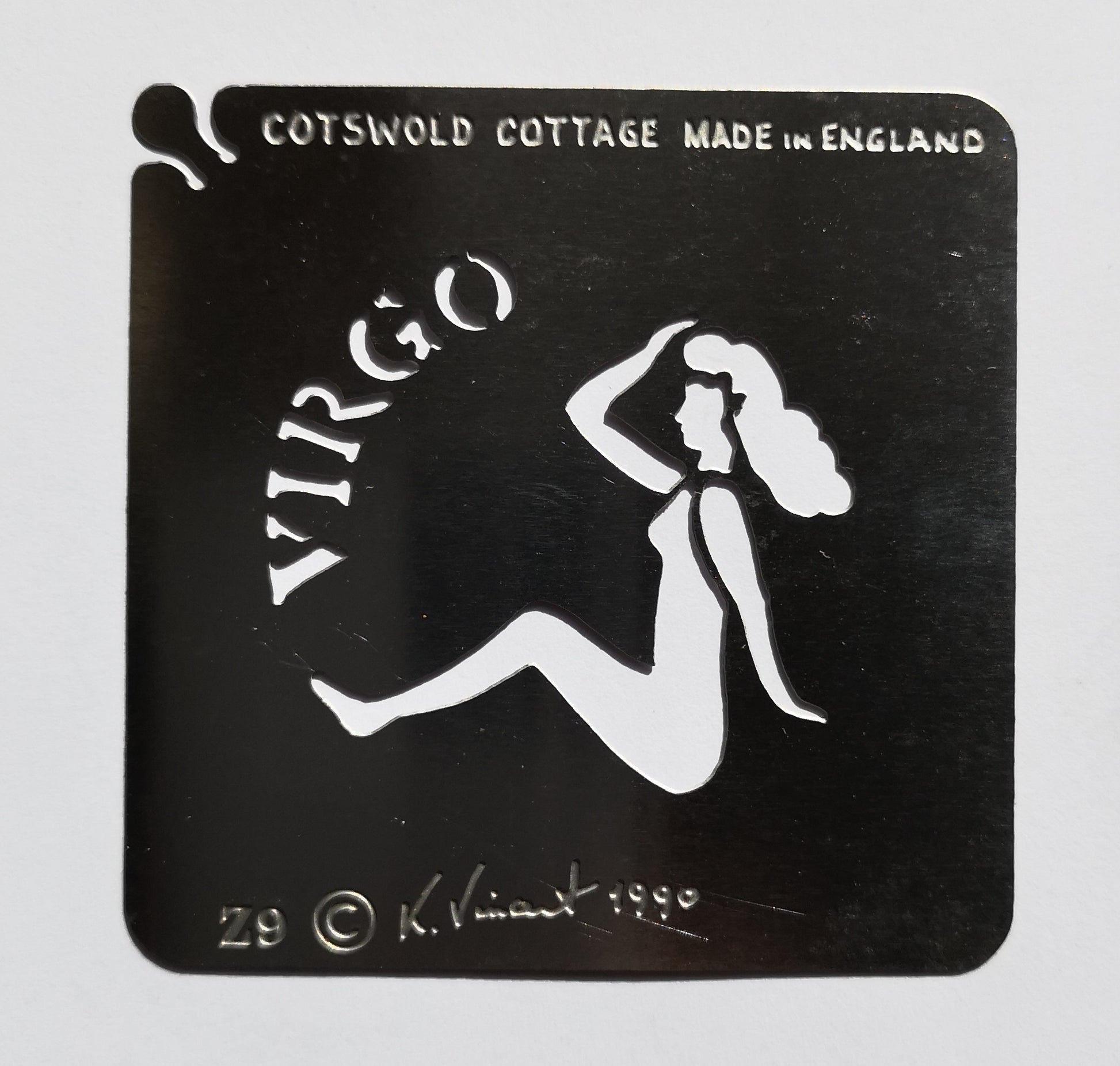 Stainless steel Z9 Virgo cake decorating / card making stencil image 0