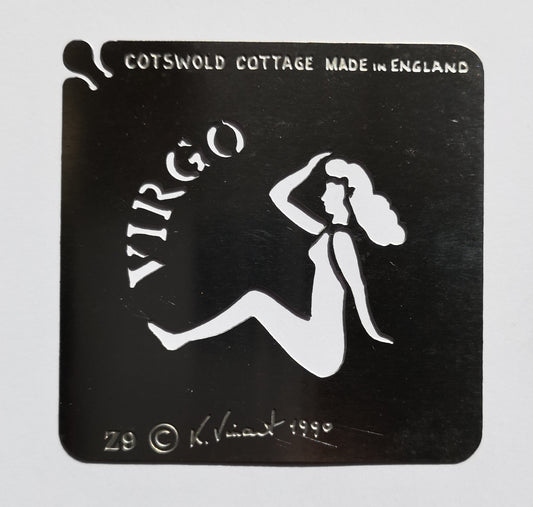 Stainless steel Z9 Virgo cake decorating / card making stencil image 0