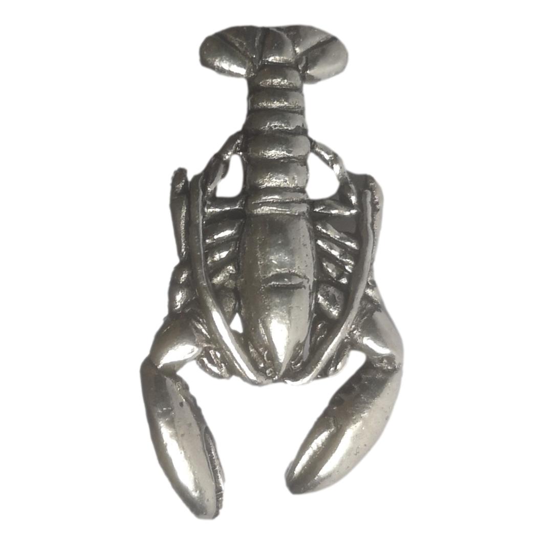 Lobster polished pewter metal lapel pin badge image 0
