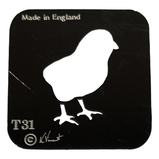 Stainless steel T31 Chick cake decorating / card making stencil image 0