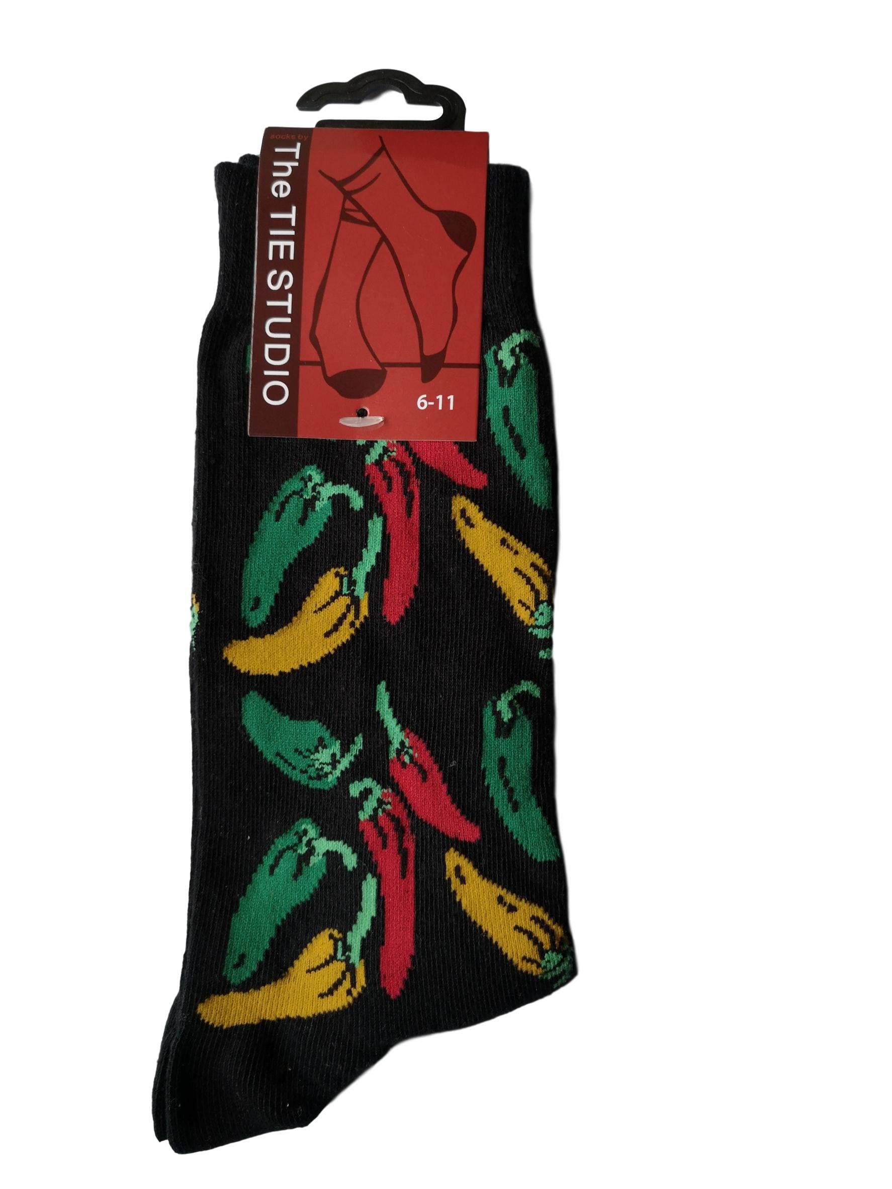 Chilli Pepper Mexican Vegetable Unisex Novelty Ankle Socks Adult Size 6-11 image 0