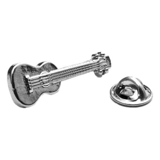 Polished Ukulele silver-plated pin badge gift musician conductor teacher student image 0