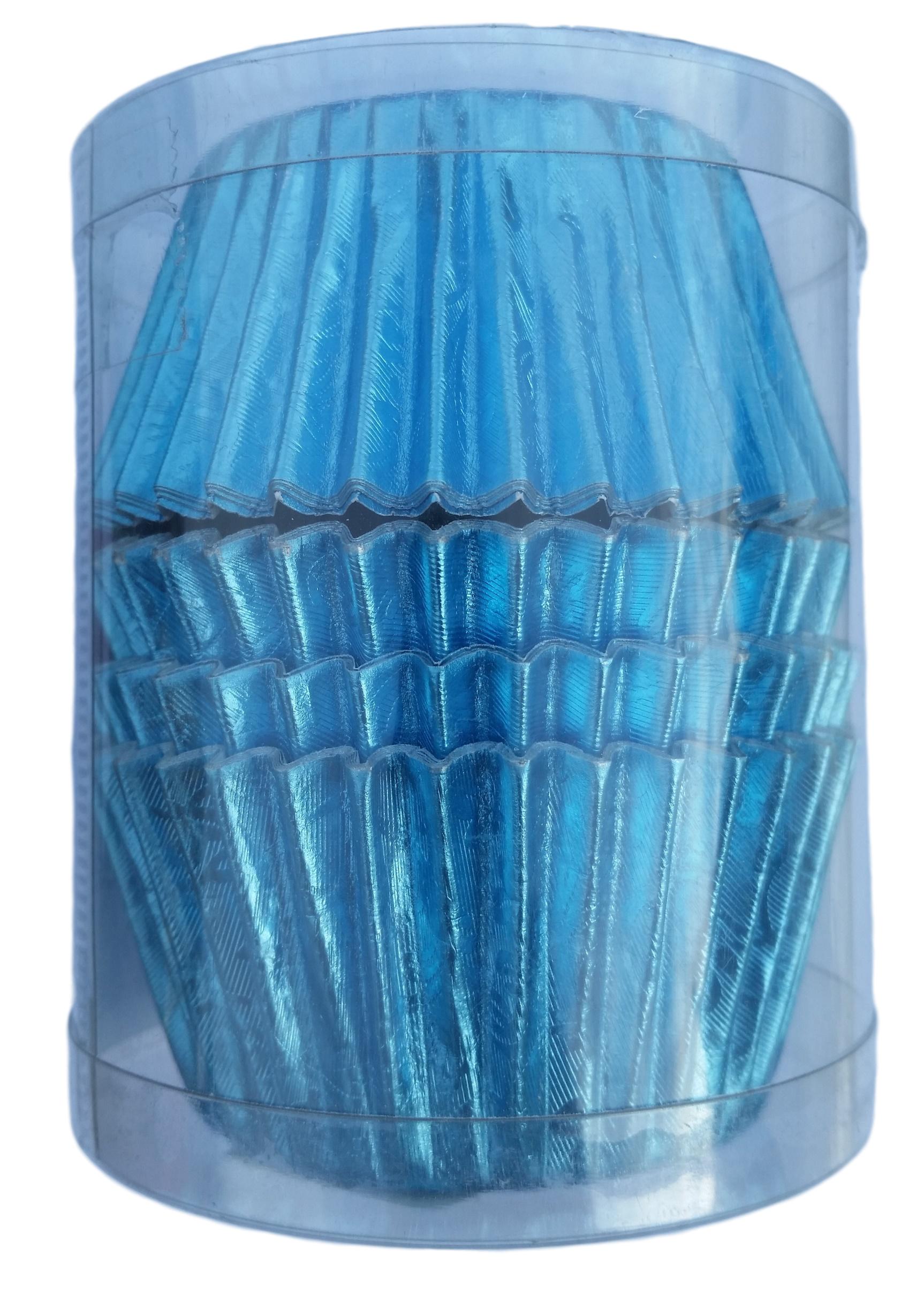 24 Foilcraft Sky Blue Foil Muffin Cases image 0