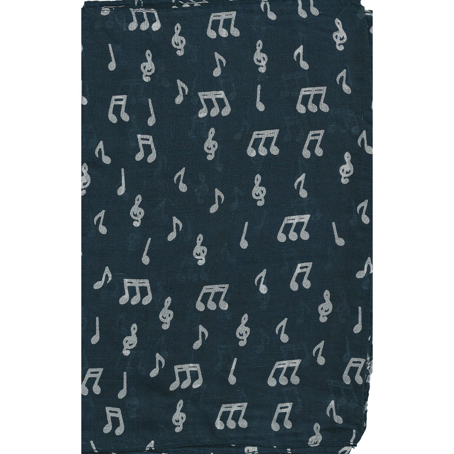 Treble Clefs and Music Notes 100% silk navy scarf image 0