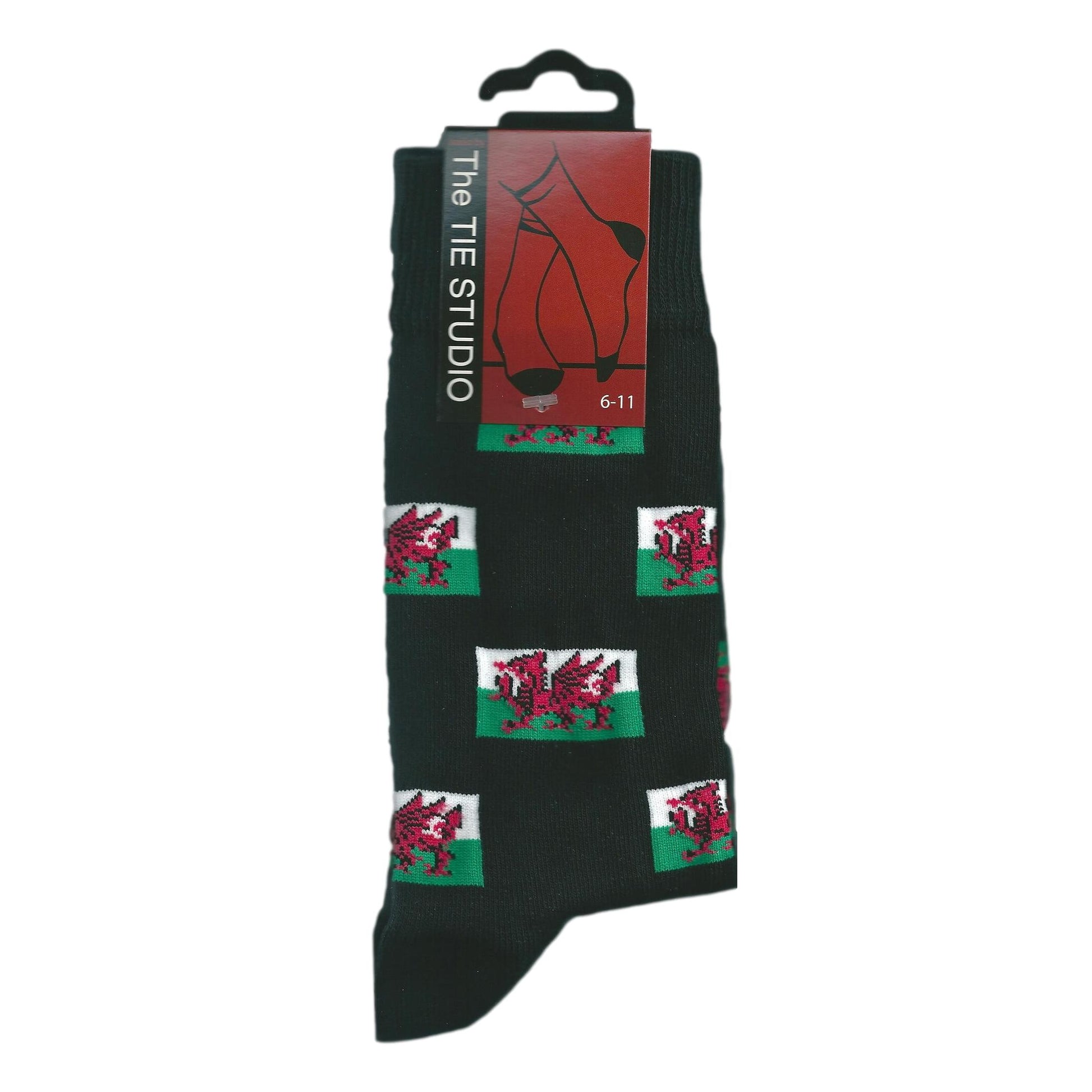 Welsh Flag Dragon Wales Unisex Novelty Ankle Socks Adult Size 6-11 image 0
