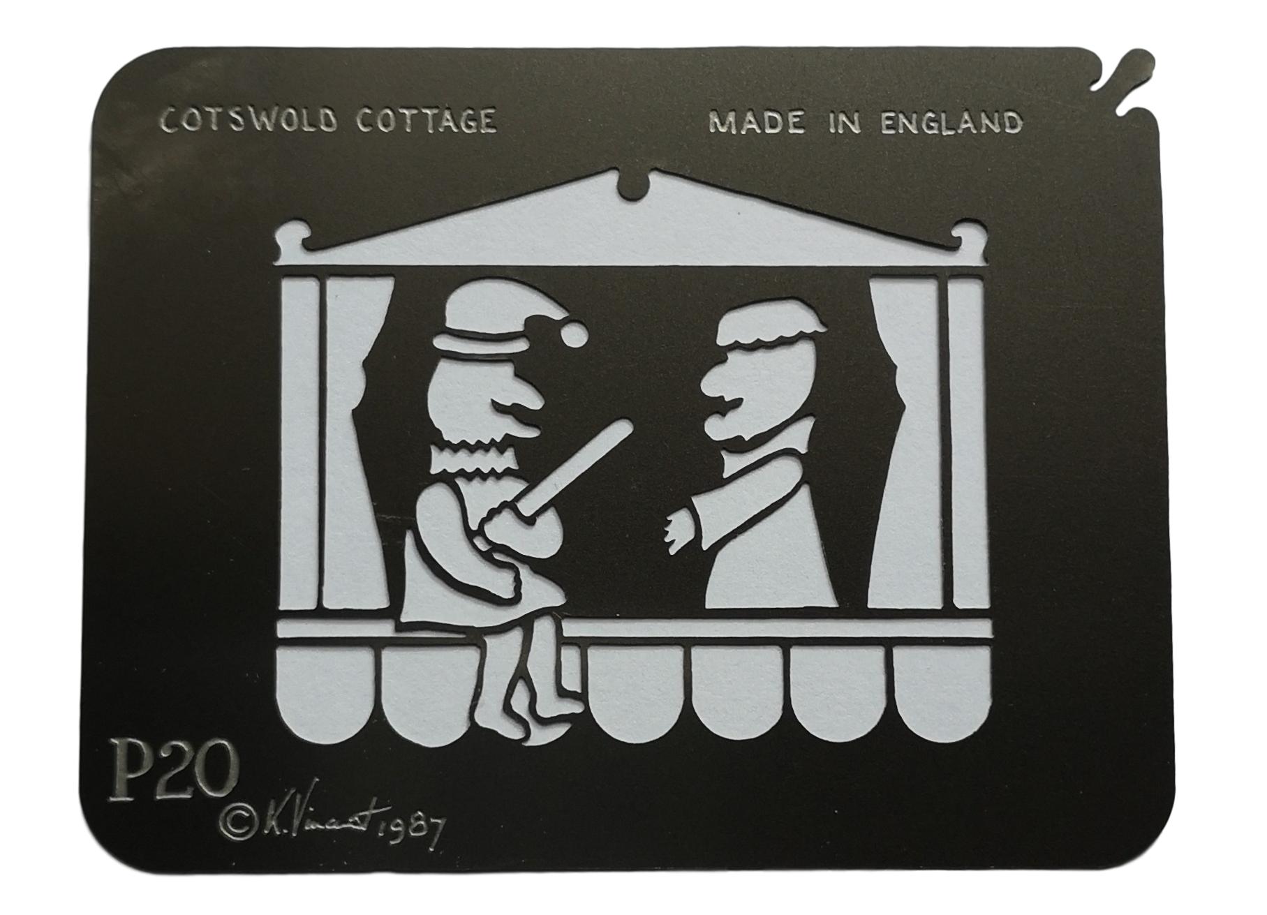 Stainless steel P20 Punch and Judy Show cake decorating / card making stencil image 0