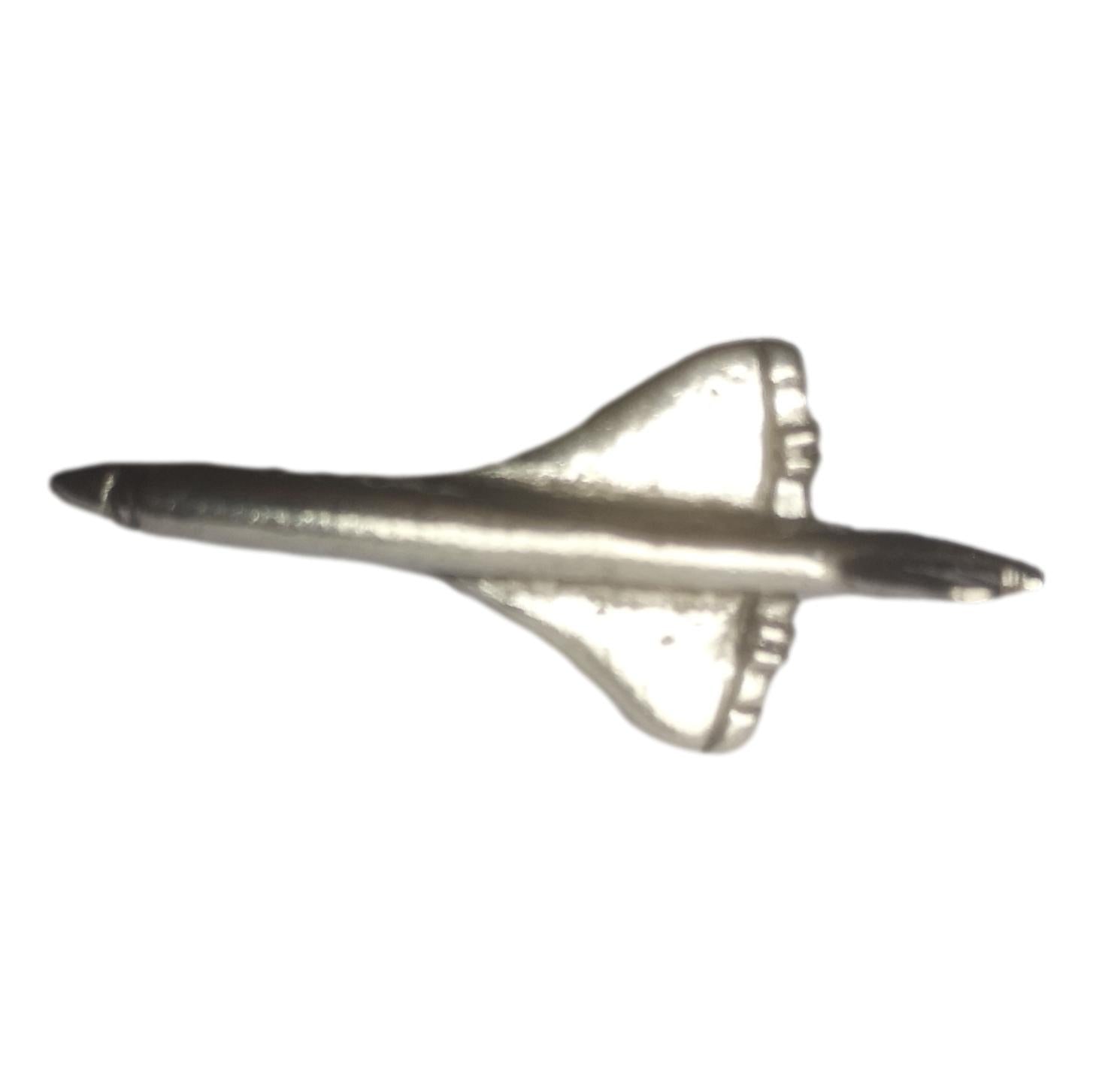 Concorde Plane polished pewter metal lapel pin badge image 0