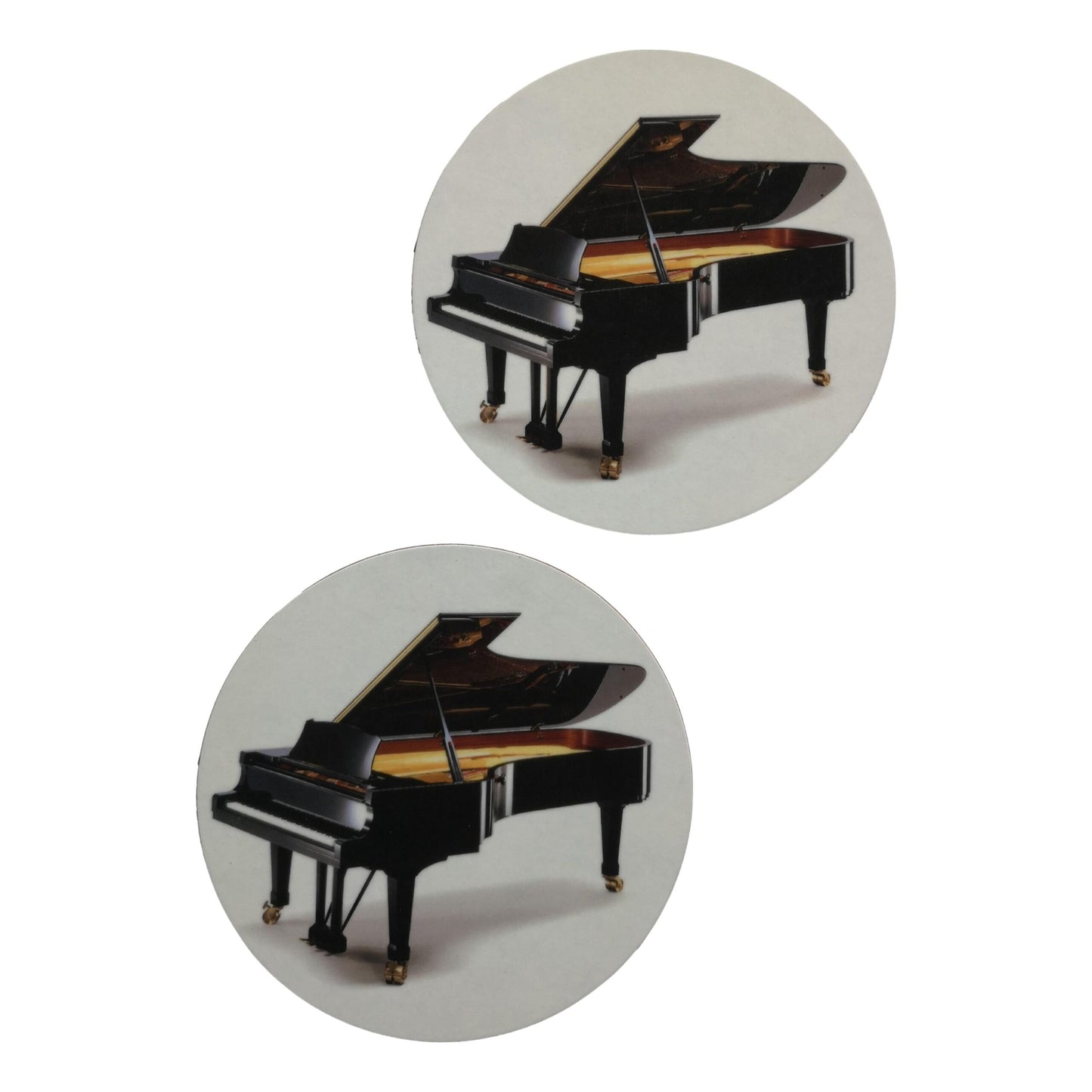 A pair of white Grand Piano Mug Mats image 0