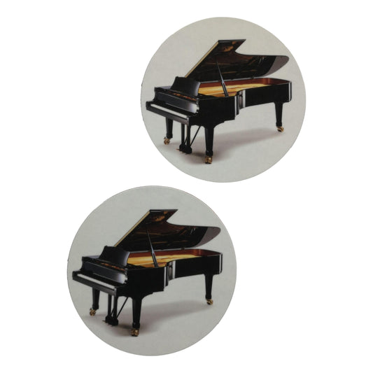 A pair of white Grand Piano Mug Mats image 0