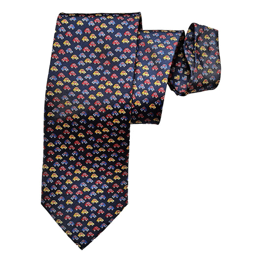 Small Beetle Cars repeating 100% Silk Classic Tie image 0