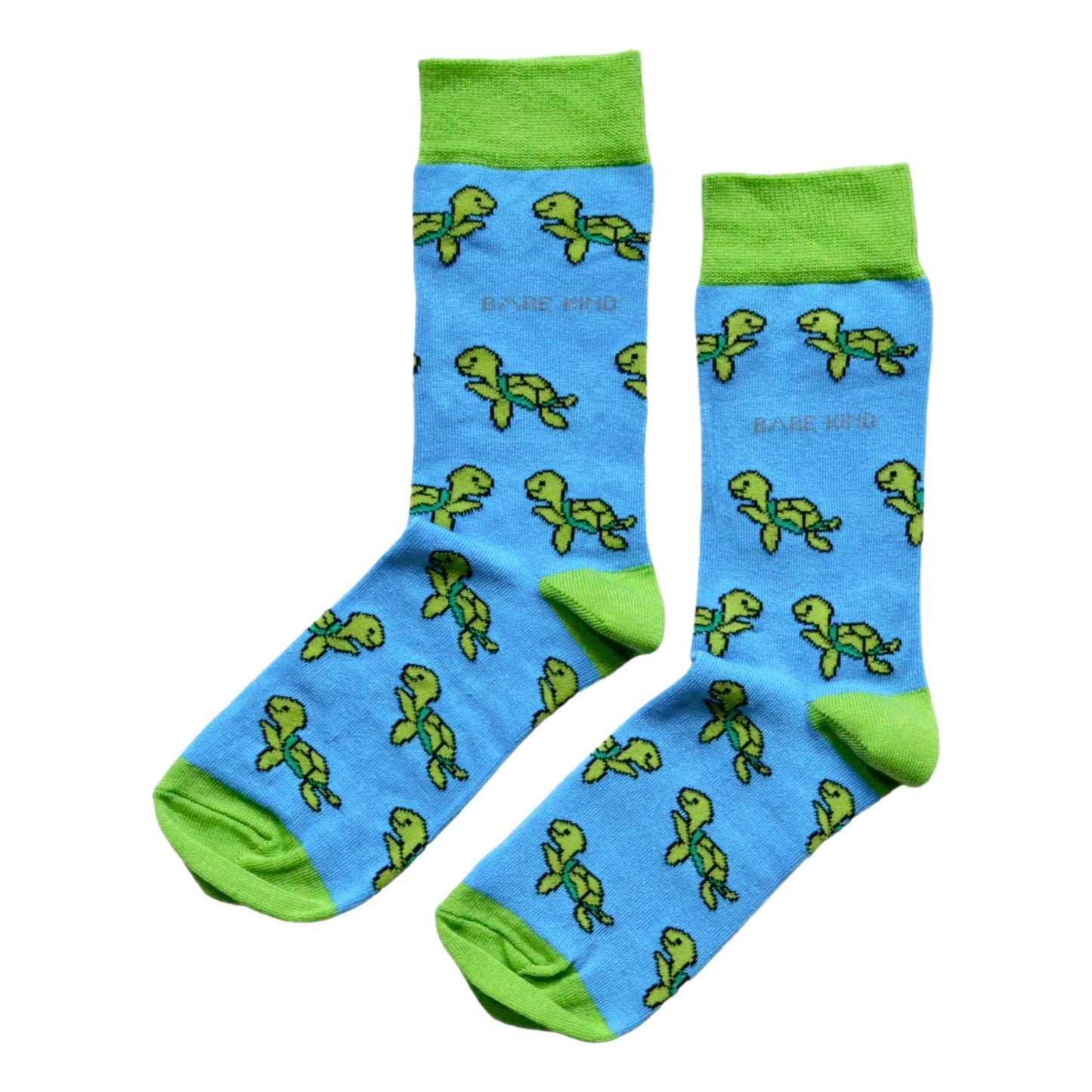 Save The Turtles Blue Unisex Novelty Ankle Socks Adult UK Size 7-11 image 0
