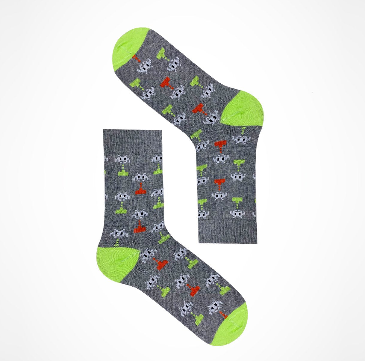 Two-pack of Gaming Themed Novelty Ankle Socks Adult UK Size 6-11 image 2