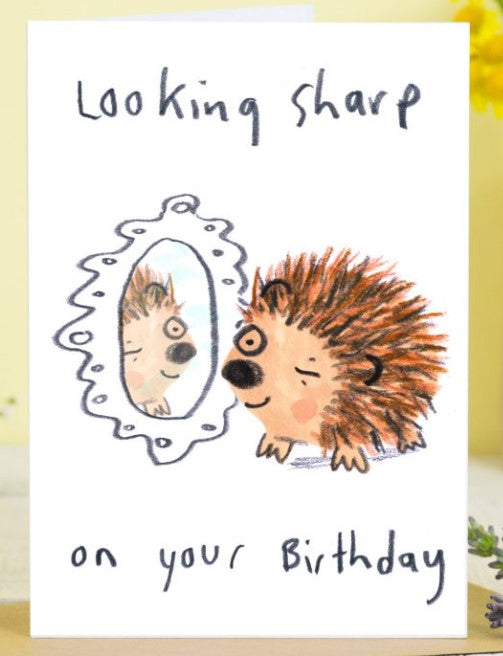 Looking Sharp On Your Birthday eco-friendly humour greetings card image 1