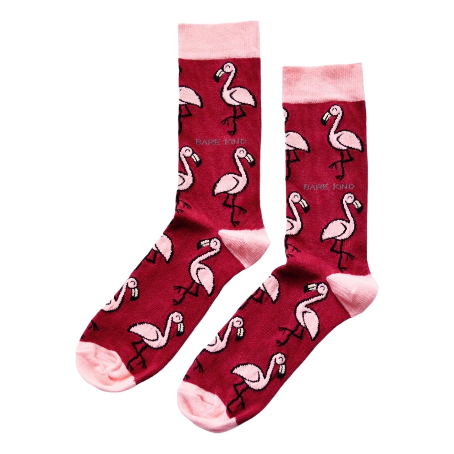 Save The Flamingos Red Unisex Novelty Ankle Socks Adult UK Size 7-11 image 0