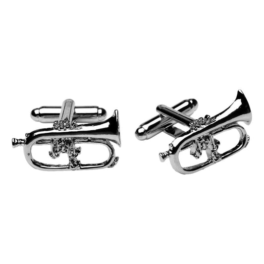 Flugel Horn silver-plated cufflinks image 0