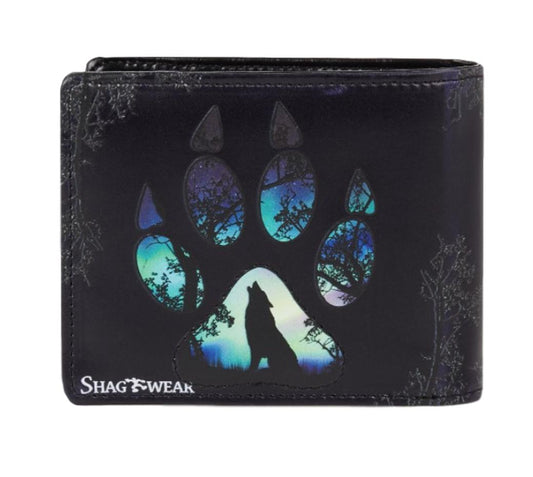 Wolf Paw Print Gents Leatherette Wallet image 0