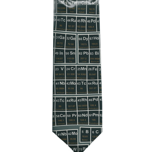 Periodic Table Chemistry Science Metal Gas Liquid Elements sleeved 100% Silk Tie image 0