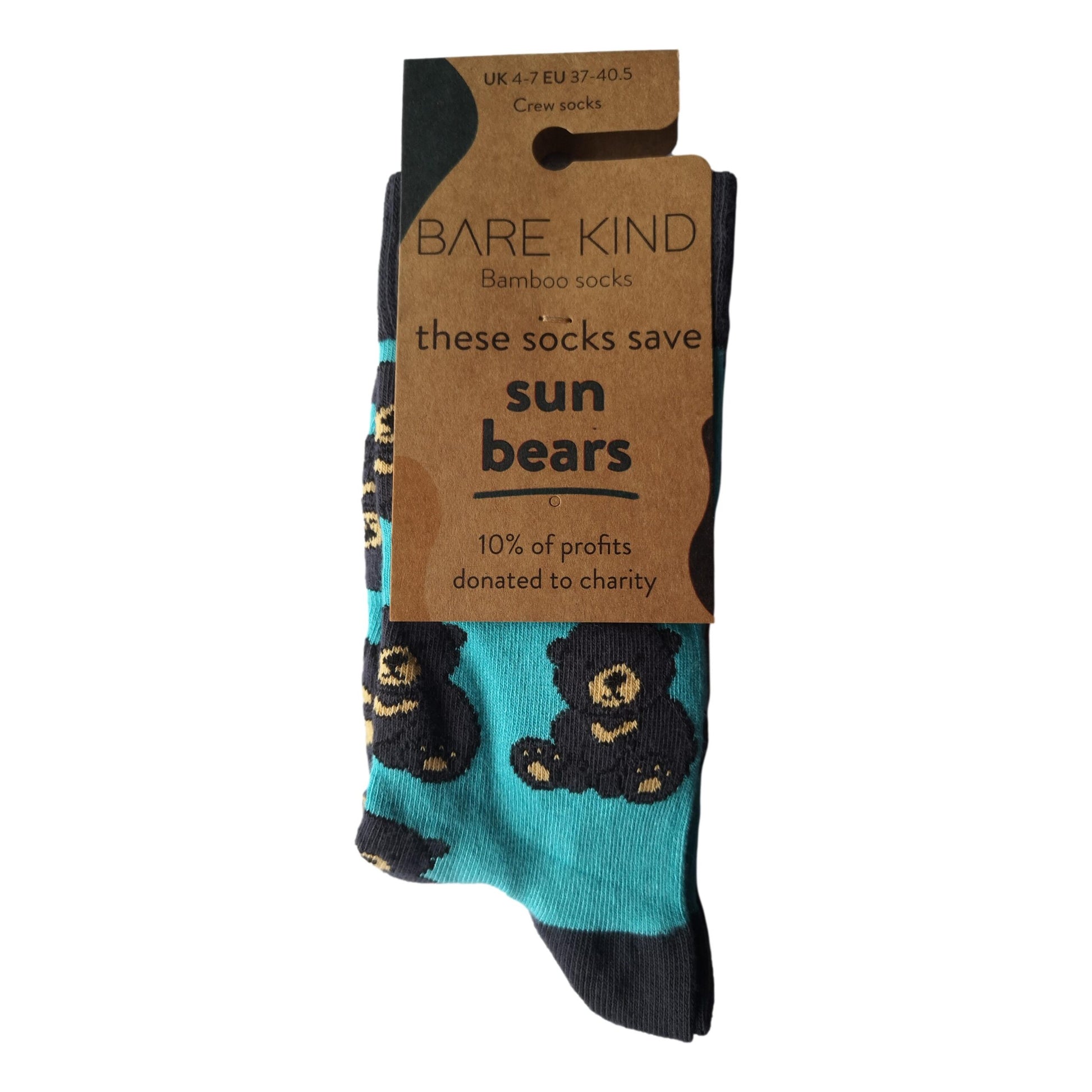 Save The Sun Bears Blue Womens Novelty Ankle Socks Adult One Size image 1