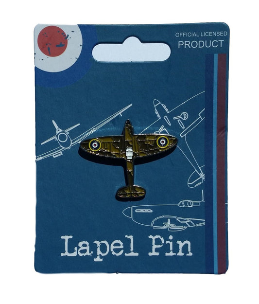 Royal Air Force Spitfire Aerial View lapel pin badge image 0