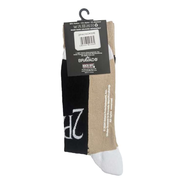 Tupac Ankle Socks Rose Logo Official Mens Black image 2