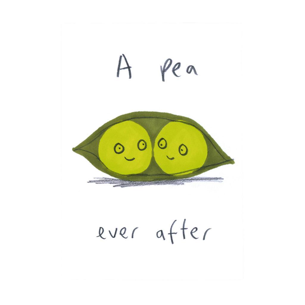 A Pea Ever After eco-friendly humour greetings card image 0