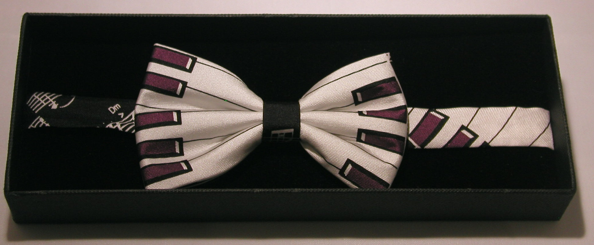 Purple Keys Keyboard Fancy Silk Bow Tie image 0