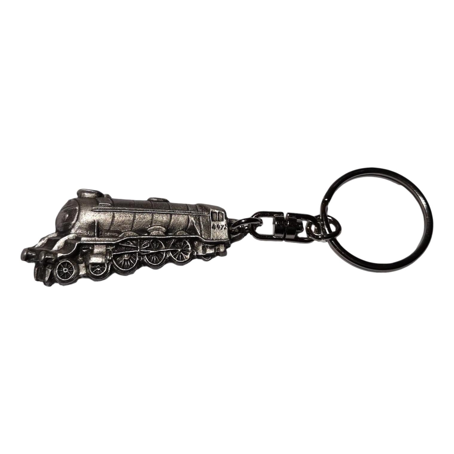 Flying Scotsman pewter metal keyring image 0